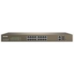 سوییچ ۱۶ پورت ۱۰/۱۰۰ Mbps تندا مدل TEF1218P-16-250W
